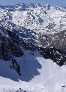 Avalanche de plaque dans le val d'Arrius